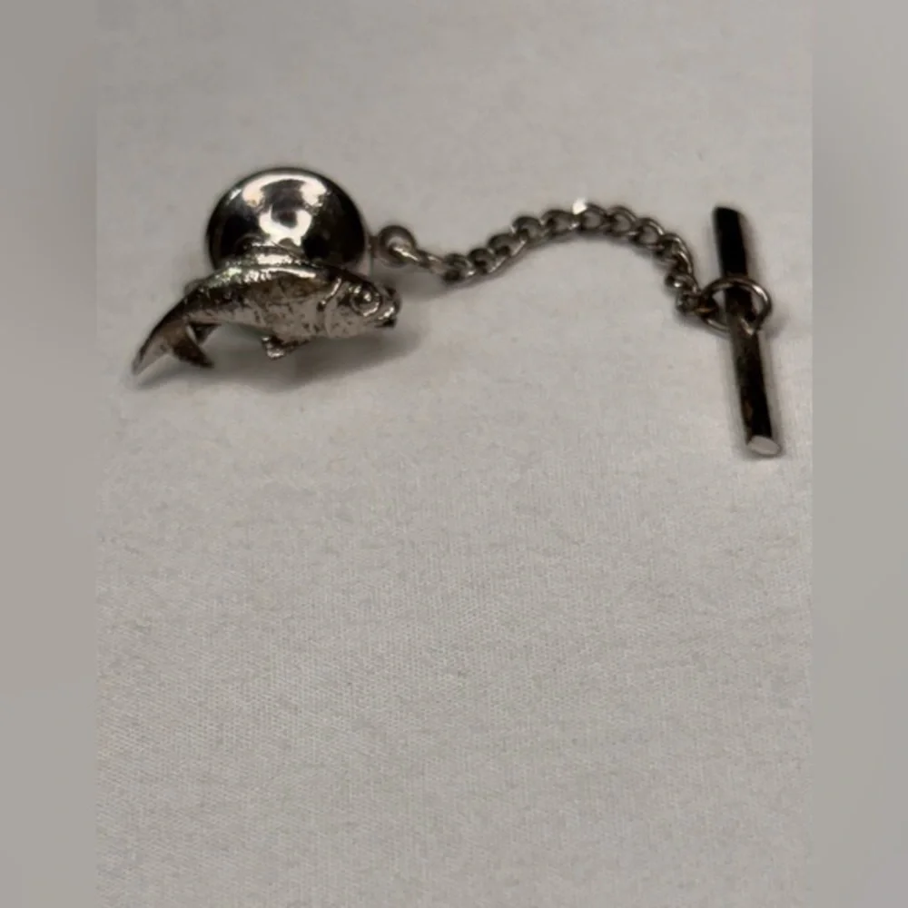 Vintage Silver Fish Tie Tack
